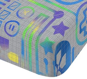 Cearceaf pentru copii gri din microfibră pentru pat de o persoană/pentru saltea înaltă cu elastic 90x190 cm Gamer – Catherine Lansfield