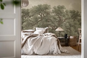 Tapet Vintage Oaks, Green, Rebel Walls