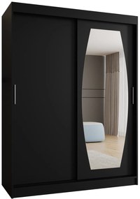 Dulap de haine 150 cm Rosaria (Negru). 1126298