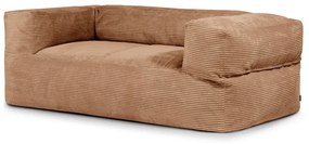 Fotoliu bean bag maro cu tapițerie din catifea reiată Sofa MooG – SLOWDOWN