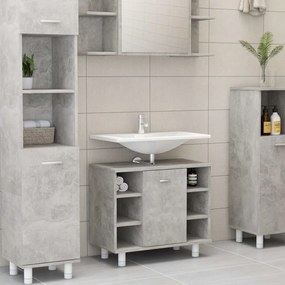 Dulap de baie, gri beton, 60 x 32 x 53,5 cm, PAL Gri beton, 1