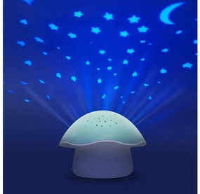 Proiector cu sunete PABOBO STAR MUSHROOM 3xAA albastru