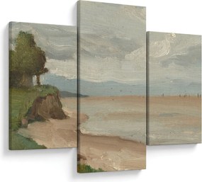 Tablou - Jean-Baptiste-Camille Corot, Beach Near Etretat, reproducere (90x60 cm)