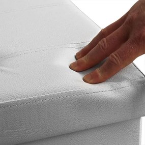 Deuba Banca cu spatiu depozitare 115x38x38cm alba