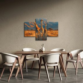 Tablou - Girafe pe pășune (90x60 cm)