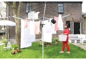 Brabantia Lift-O-Matic Advance spațiu exterior 90300255, 60 m, Înălțime reglabilă, Ancoră pentru beton, Cutie, Geantă cu cleme, Rezistent la coroziune, Inox