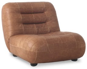 Fotoliu maro coniac cu tapițerie din piele Wyatt – Dutchbone