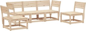 vidaXL Set canapea de grădină, 5 piese, lemn masiv de pin