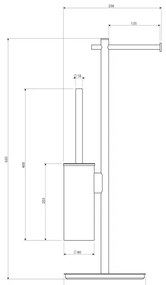 Suport de hârtie igienică și perie de toaletă OMNIRES MP60810CR MODERN PROJECT crom