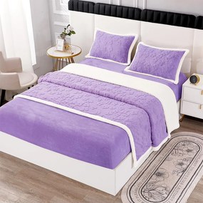 Set pat cocolino cu pătură cu blăniță, 4 piese, 200x230 cm SPUC20