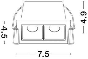 Spot LED incastrabil tavan fals / plafon AKIRA 5W