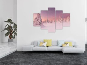 Tablou - Copaci sub așternut de zăpadă (150x105 cm)