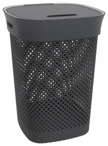 Aldotrade Coș pentru rufe murdare Woolly 50 l,negru
