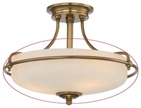 Abajur de rezervă din sticlă pentru lustră aplicată Quoizel GRIFFIN