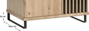 Picioare metalice, 40,6x10, negre, KOLI