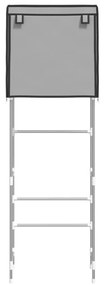 Etajera deasupra toaletei 2 polite, gri, 56x30x170 cm, fier