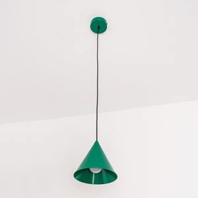 Lampă suspendată pe cablu ETNA II, 1x E27 / 15W / 230V, Ø 18,5 cm, verde