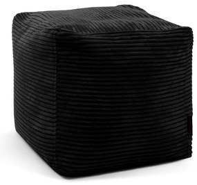 Fotoliu bean bag negru cu tapițerie din catifea reiată Up! MooG – SLOWDOWN