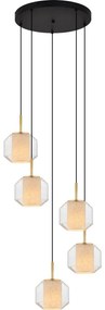Zuma Line 003064-034743 - Lustră suspendată pe cablu SOLIX, 5xE27/25W/230V, Ø73 cm, auriu/negru