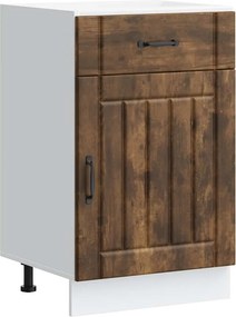 vidaXL Dulap de bază de bucătărie „Lucca” din lemn de stejar afumat