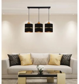 Lustră pe cablu ASSAM 3xE27/60W/230V negru