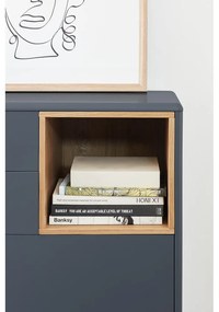 Comodă joasă de culoare gri închis 90x90 cm Corvo - Teulat