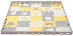 KINDERKRAFT select - Puzzle din spumă LUNO 30 piese gri/galben