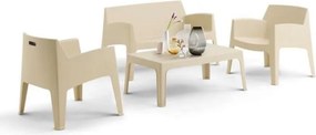 Set terasă Flora polipropilenă HoReCa - BEJ TAUPE