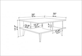 Masuta de Cafea Akya Coffee Table - Alb