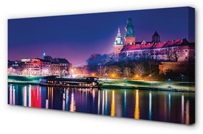 Tablouri canvas Cracovia River City noapte