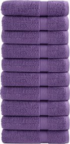vidaXL Prosoape de mâini premium SOLUND 10buc. violet 50x100 cm 600gsm