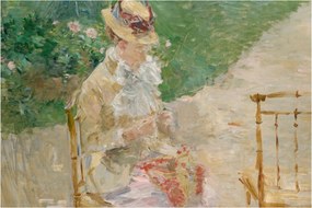 Tablou - Berthe Morisot, Young Woman Knitting, reproducere (90x60 cm)