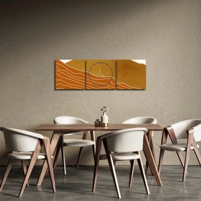 Tablou - Apus de soare (cu ceas) (90x30 cm)