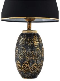Lampă de masă RAMZES 1xE27/40W/230V neagră/aurie