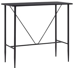 281546 vidaXL Masă de bar, negru, 120 x 60 x 110 cm, MDF