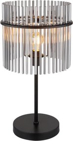 Globo 15698T1 - Lampă de masă GORLEY 1xE14/60W/230V Ø 30 cm neagră
