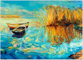 Tablou - Lacul cu bărci (70x50 cm)