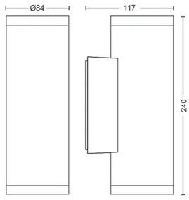 Philips 17463/30/P7 - LED RGB Lampă exterior Hue APPEAR 2xLED/8W/230V IP44