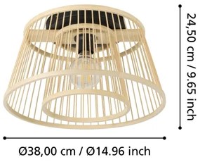 Plafonieră Eglo 43851 HYKEHAM 1xE27/40W/230V