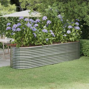 vidaXL Strat înălțat grădină 296x80x68 cm oțel vopsit electrostatic