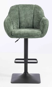HR2055KW Scaun Verde Salvie Grid Premium cu Bază Neagră