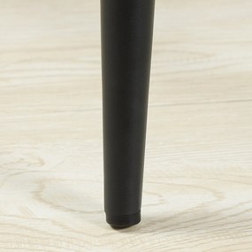 HOMCOM Set de 2 scaune de bar inalte efect de catifea si otel negru cu suport pentru picioare, accesorii pentru brate inaltime 67 cm gri | Aosom Romania