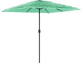 vidaXL Umbrelă soare de grădină cu stâlp din oțel verde 248x248x248 cm