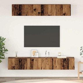 vidaXL Set comodă TV 5 pcs Lemn vechi 100 x 30 x 30 cm Lemn compozit