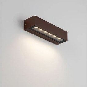 Aplica exterior corten liniara 22cm IP65 LED CCT PRISMATIC