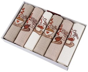 Set prosoape bucătărie vafelă CAFEA 40 x 60 cm 6 buc