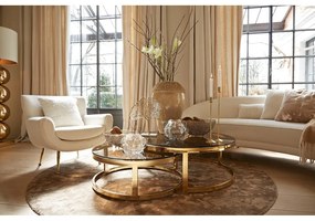 Fotoliu crem cu tapițerie din țesătură bouclé Vinstra – Light &amp; Living