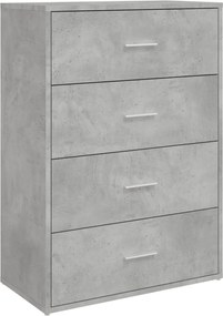 vidaXL Servantă, gri beton, 60x31x84 cm, lemn compozit