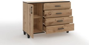 Comodă POLA 02 – 120x40x90 cm – Stejar Artisan