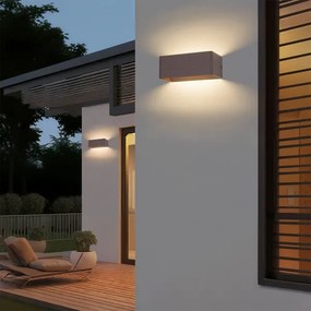 Brilagi - Aplică de perete LED DONNANI, 7W, 230V, 20 cm, maro, IP44